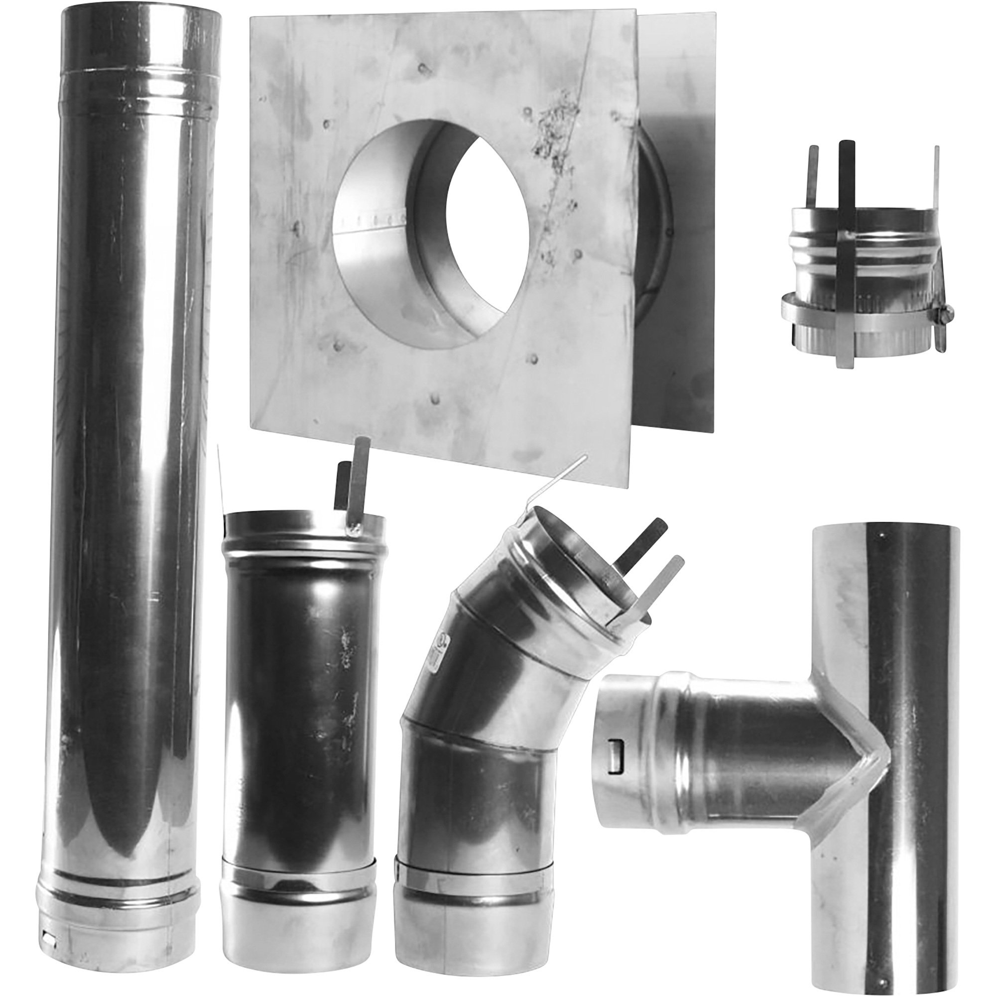 Mr. Heater Category 3 Horizontal Stainless Steel Vent Kit, Model# F10286 — 6in. Dia., for Models MHU250, MHU300, and MHU400